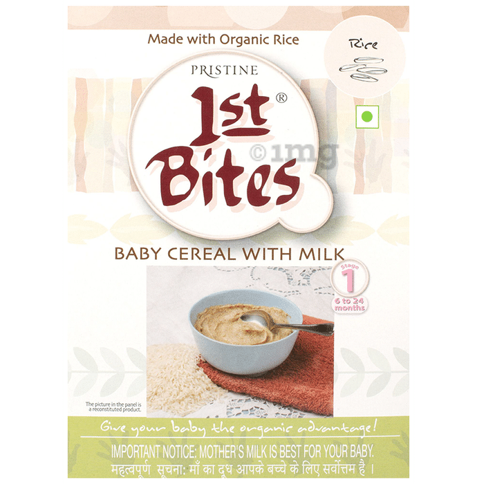 Pristine 1st Bites (6 Months - 24 Months) Stage-1 Baby Cereal with Milk | Rice