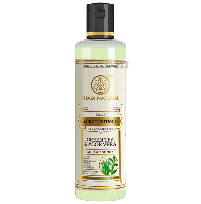 Khadi Naturals Ayurvedic Green Tea & Aloevera Hair Conditioner SLS & Paraben Free