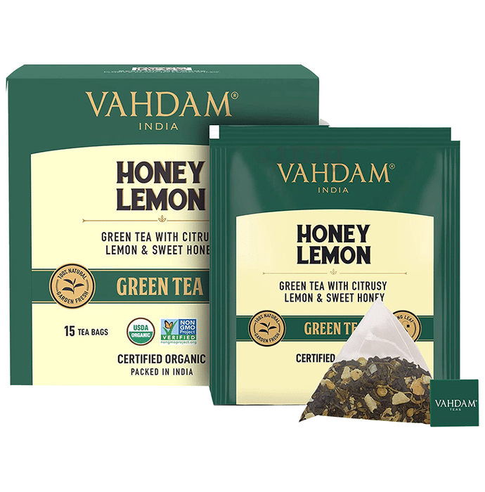 Vahdam India Green Tea (2gm Each) Honey Lemon