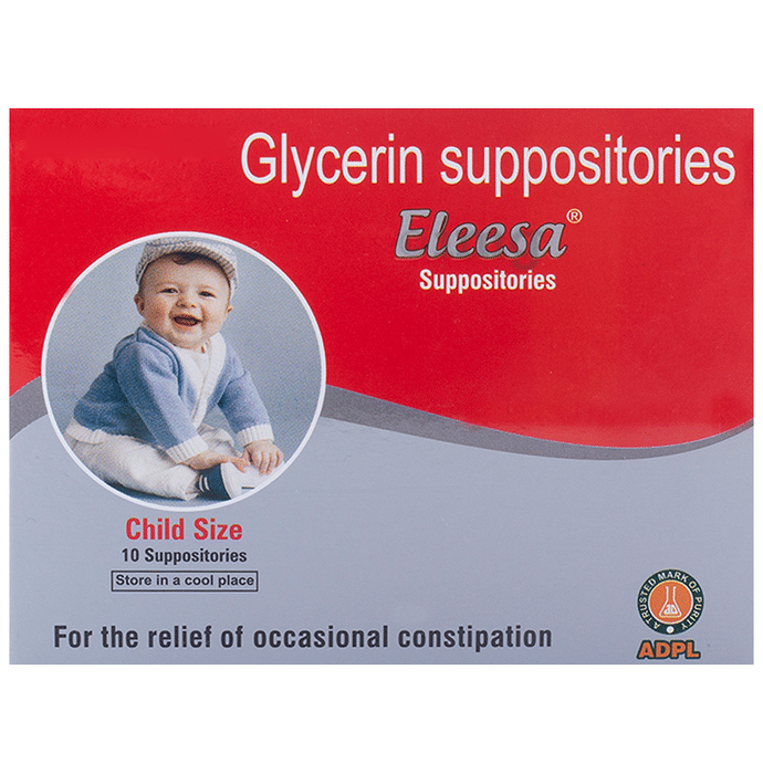 Eleesa Glycerin Child Size Suppository for Constipation Relief