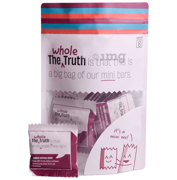 The Whole Truth Mini Protein Bar (27gm Each) | Flavour Double Cocoa