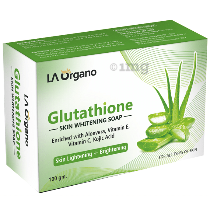 LA Organo Glutathione Skin Whitening Soap Aloevera