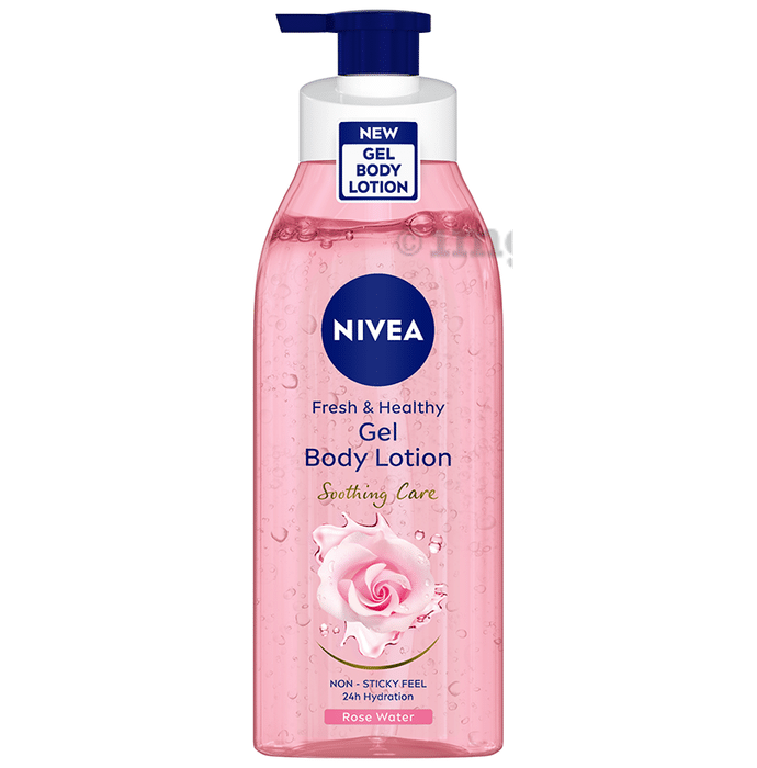 Nivea Fresh & Healthy Gel Body Lotion Soothing Care Rose Water