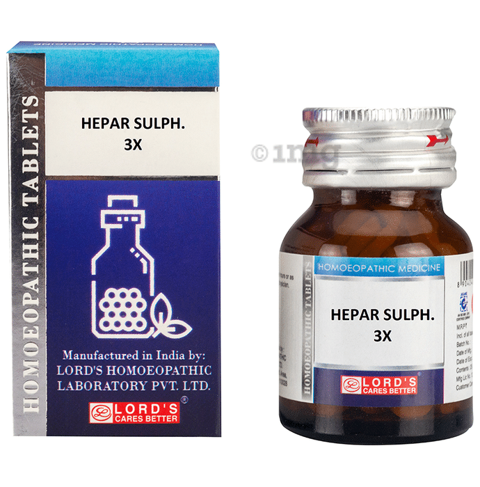Lord's Hepar Sulph Trituration Tablet 3X: Buy bottle of 25 gm