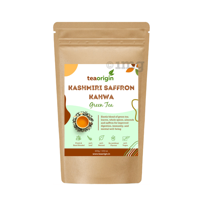Tea Origin Kashmiri Saffron Kahwa Green Tea Buy packet of 100 gm