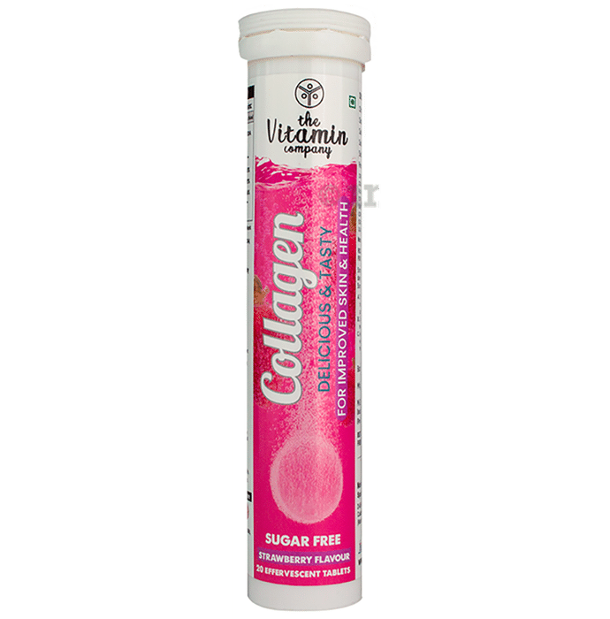 The Vitamin Company Collagen Effervescent Tablet Strawberry Sugar Free