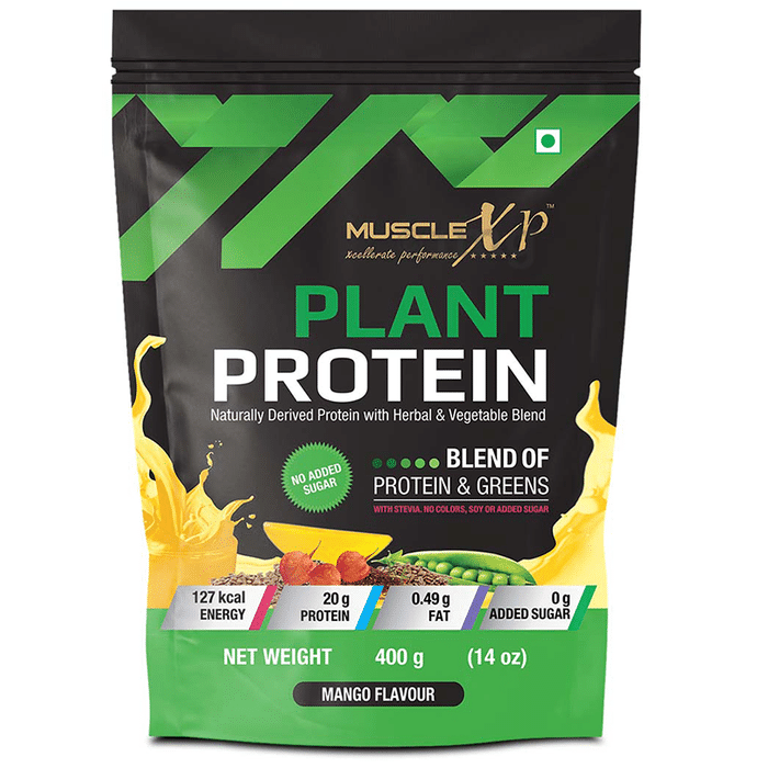 MuscleXP Plant Protein Powder (400gm Each) Mango