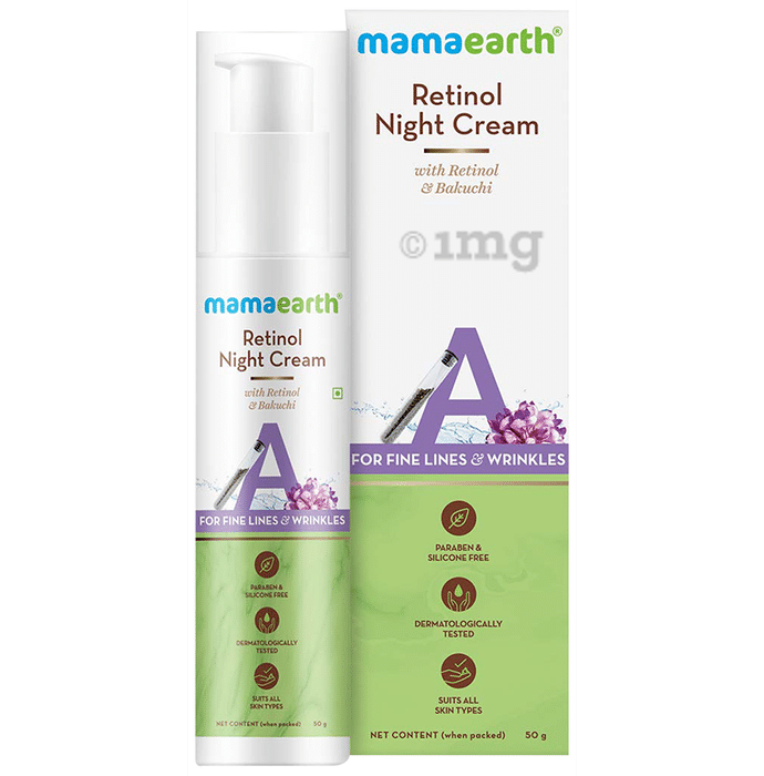 Mamaearth Retinol Night Cream | Paraben & Silicone-Free | For All Skin Types