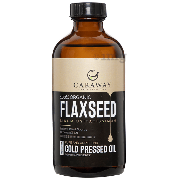 Caraway 100% Organic Flax Seed Cold Pressed Oil
