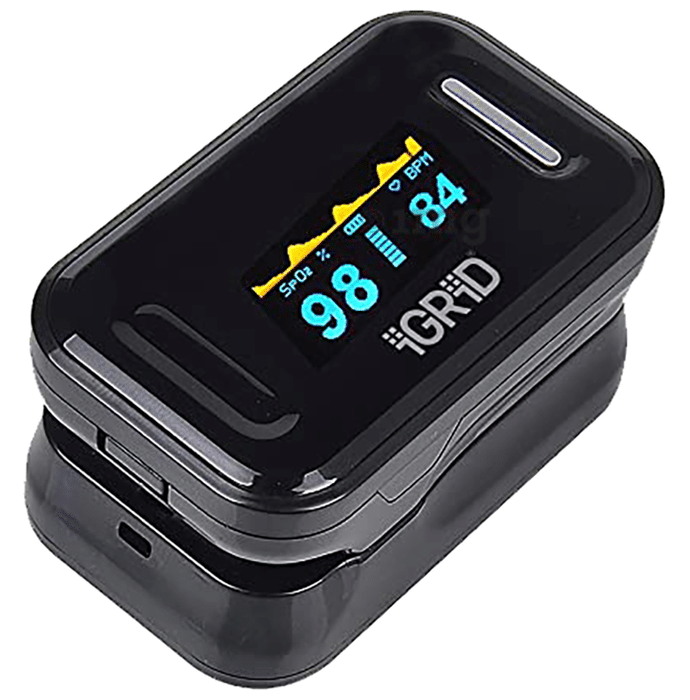 iGRiD IG 1620 Blood Oxygen Meter SpO2-FDA CE-Professional Series Black