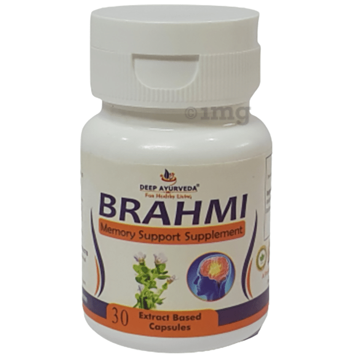 Deep Ayurveda Brahmi Memory Support Supplement Extract Based Capsule