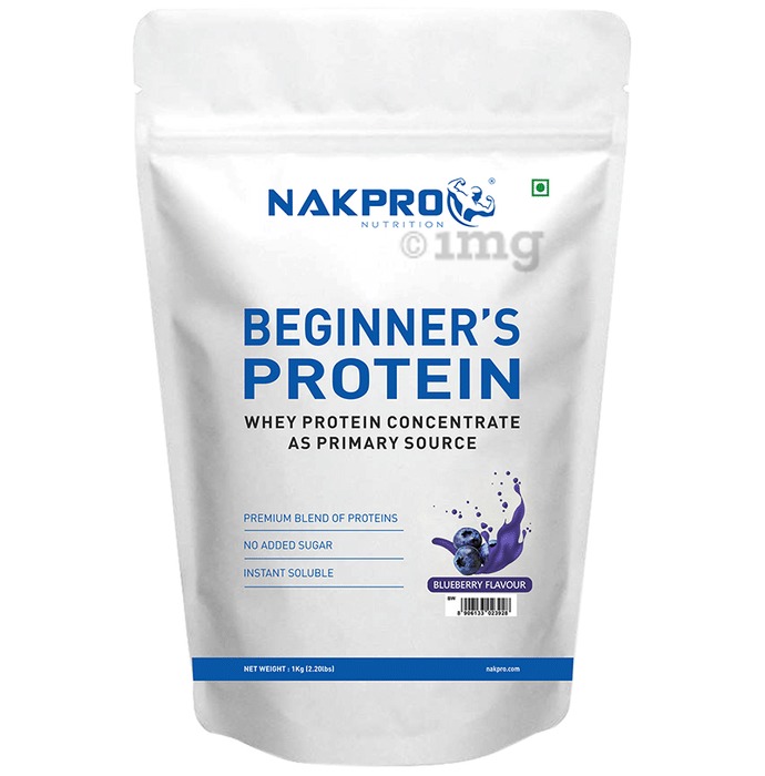 Nakpro Nutrition Beginner's Protein Whey Protein Concentrate (1kg Each) Blueberry