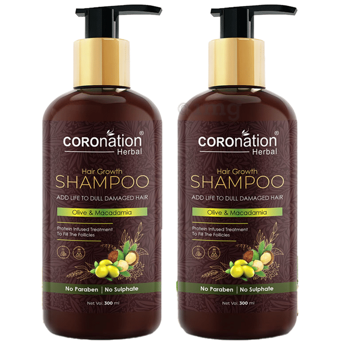 Coronation Herbal Olive & Macadamia Hair Growth Shampoo (300ml Each)