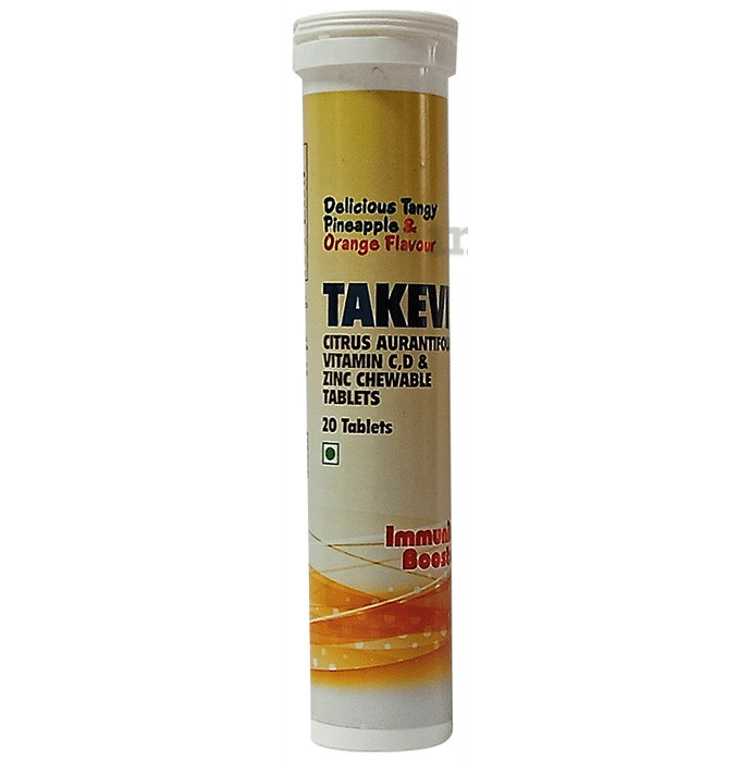 Takevit Chewable Tablet Delicious Tangy Pineapple & Orange
