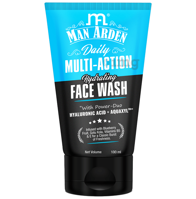 Man Arden Daily Multi-Action Hydrating Hyaluronic Acid + Aquaxyl for Dry Skin Face Wash