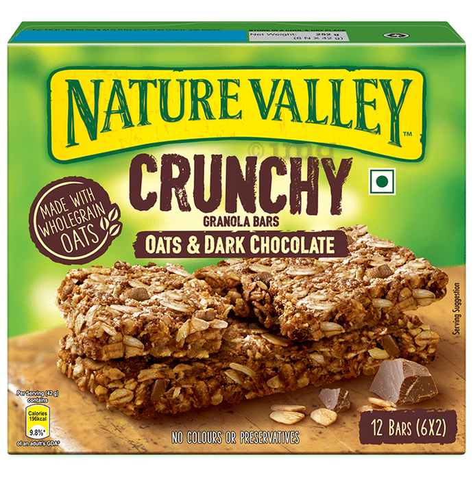 Nature Valley Crunchy Granola Bar (42gm Each) Oats and Dark Chocolate