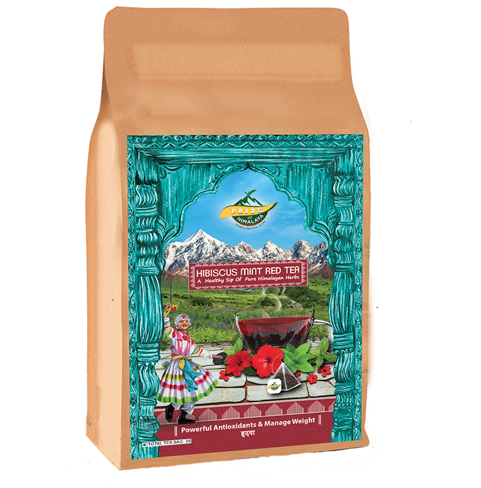 Pride Of Himalaya Hibiscus Mint Red Tea Bag (2gm Each)