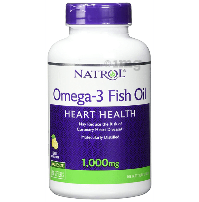 Natrol Omega-3 Fish Oil 1000mg Softgel | For Healthy Heart