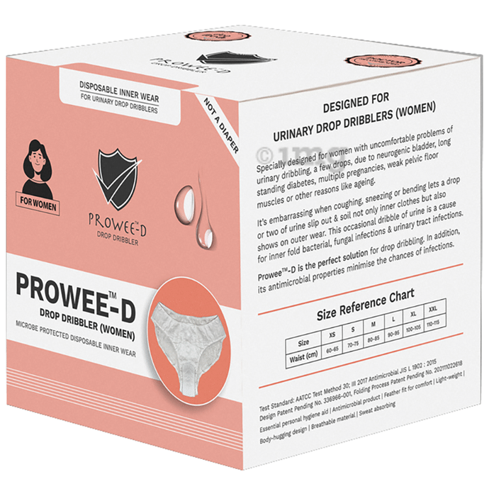 Prowee-D Drop Dribbler (Women) Microbe Protected Disposable Inner Wear Small