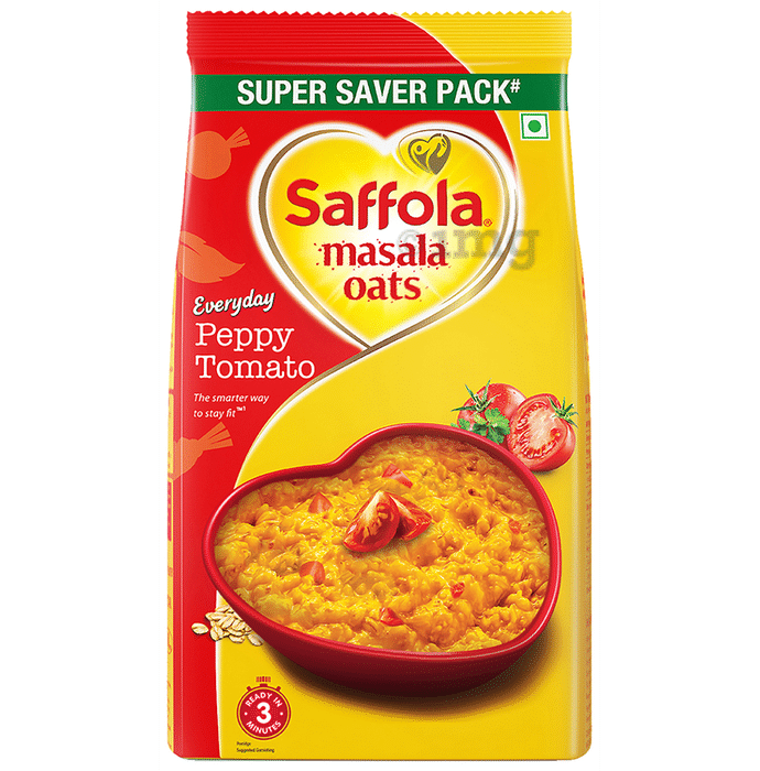 Saffola Masala Oats with High Fibre & Protein | Flavour Peppy Tomato