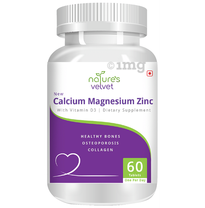 Nature's Velvet New Calcium, Magnesium, Zinc with Vitamin D3 Tablet