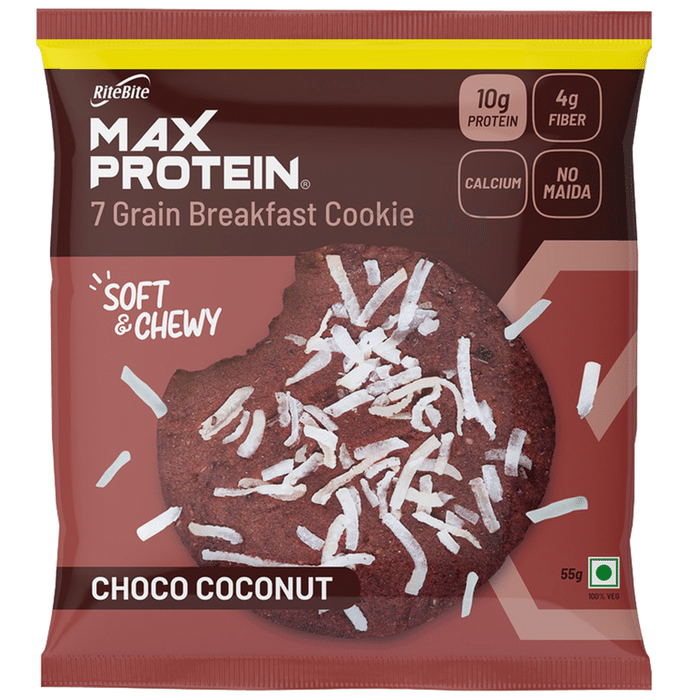 RiteBite Max Protein Cookie (55gm Each) Choco Coconut