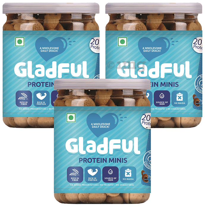 Gladful Protein Minis Cookie (150gm Each) Chocolate