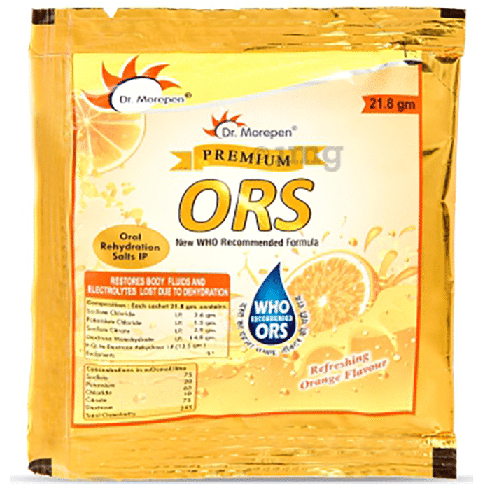 Dr. Morepen Premium ORS Powder (21.8gm Each) Orange