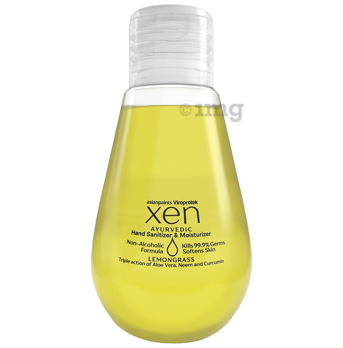 Asianpaints Viroprotek Xen Ayurvedic Hand Sanitizer & Moisturizer (100ml Each) Lemongrass
