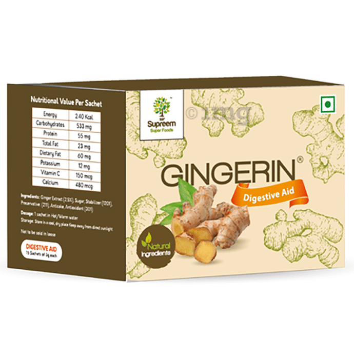 Supreem Super Food Gingerin Digestive Aid(3gm Each) Sachet