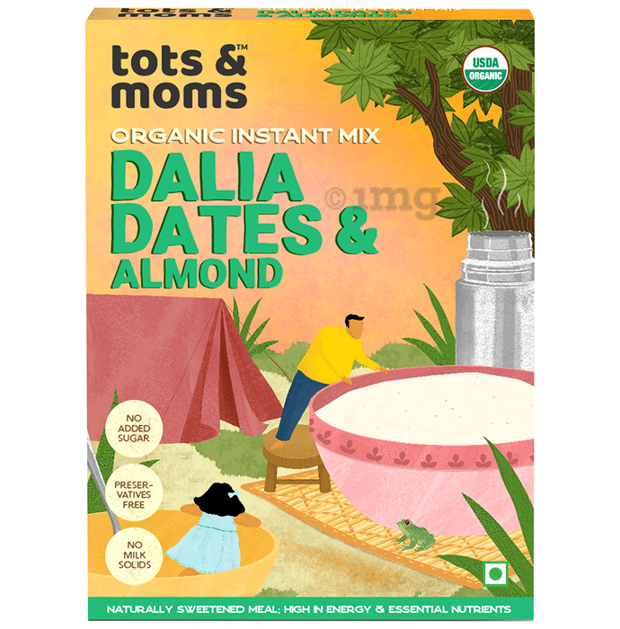 Tots and Moms Organic Instant Mix 8 Month+ Dalia Dates & Almond