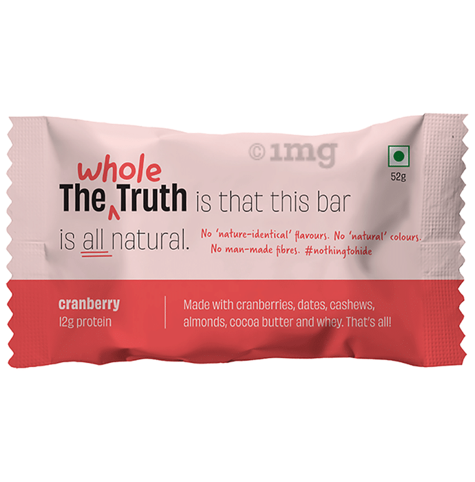 The Whole Truth Protein Bar (52gm Each) | Cranberry