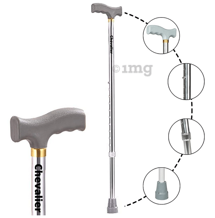 Chevalier Adjustable Walking Stick Aluminium Grey