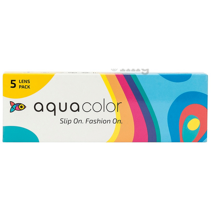 Aquacolor Daily Disposable Colored Contact Lens with UV Protection Optical Power -4.5 Tricky Turquoise