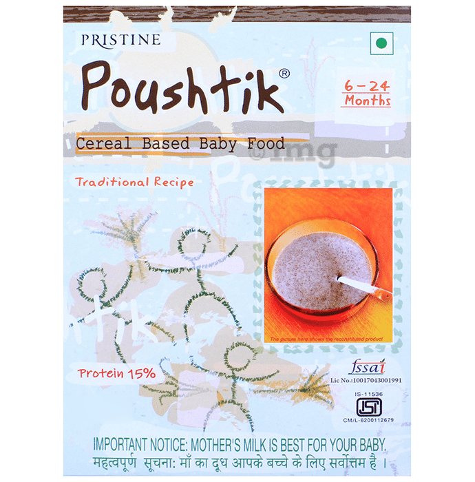 Pristine Poushtik Cereal Based Baby Food with 15% Protein (6-24 Months)