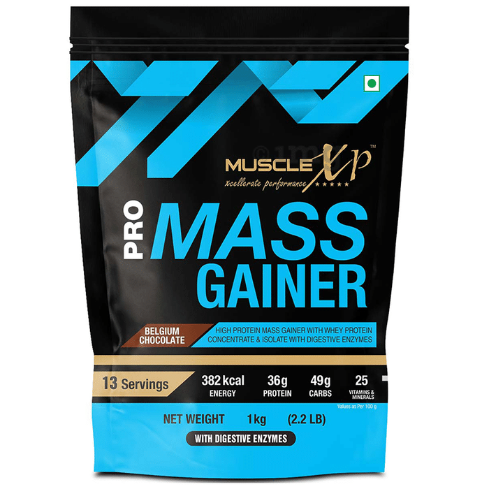 MuscleXP Pro Mass Gainer (1kg Each) Belgium Chocolate