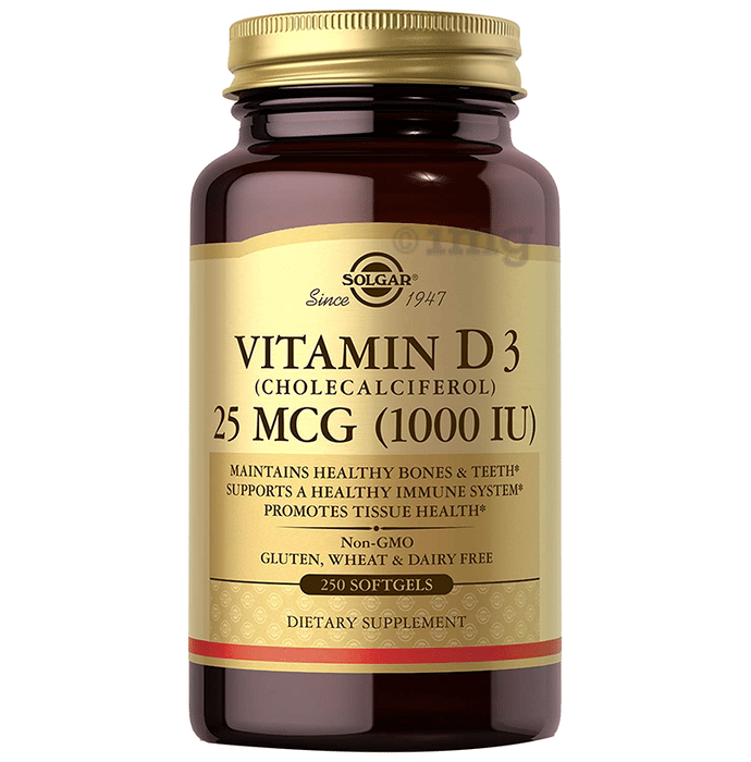 Solgar Vitamin D3 1000IU Softgels