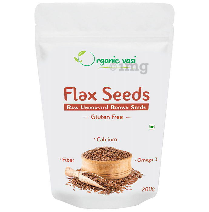 Organic Vasi Flax Seeds Raw Unroasted Brown Seeds