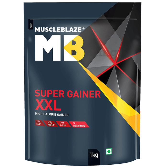 MuscleBlaze Super Gainer XXL for Muscle Growth | No Added Sugar | Chocolate Bliss