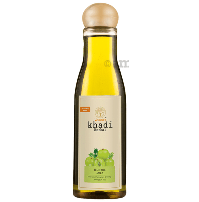 Vagad's Khadi Amla Herbal Hair Oil: Buy bottle of 200 ml Oil at best price  in India | 1mg