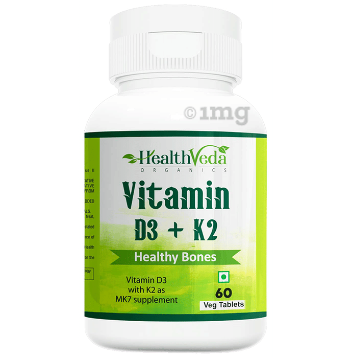 Health Veda Organics Vitamin D3 + K3 Healthy Bones Tablet Buy bottle
