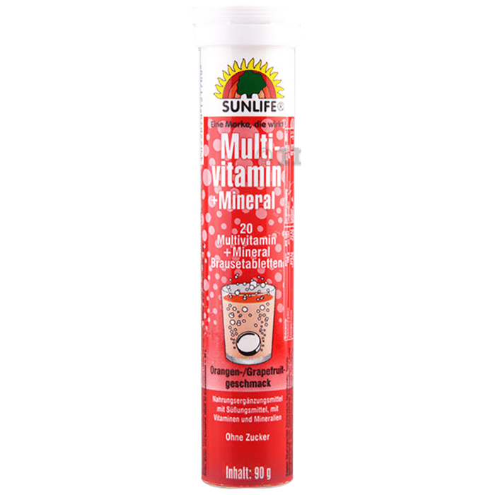 Sunlife Multi-Vitamin+Mineral Effervescent Tablet Grapefruit