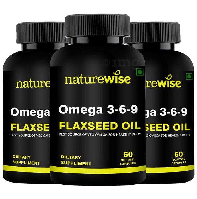 Naturewise Omega 3,6 & 9 Flax Seed Oil Softgel Capsule (60 Each)