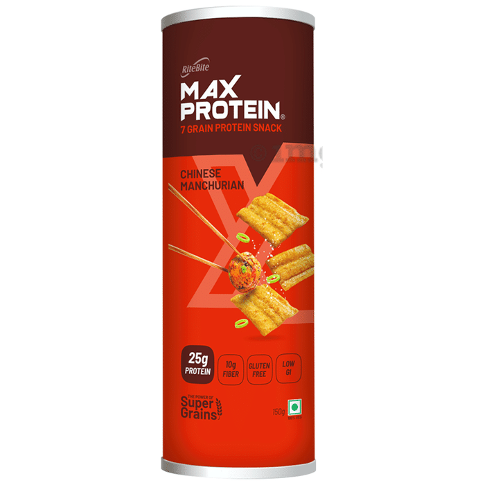 RiteBite Max Protein Chips with Fibre & Low GI | Gluten Free | Flavour Chinese Manchurian