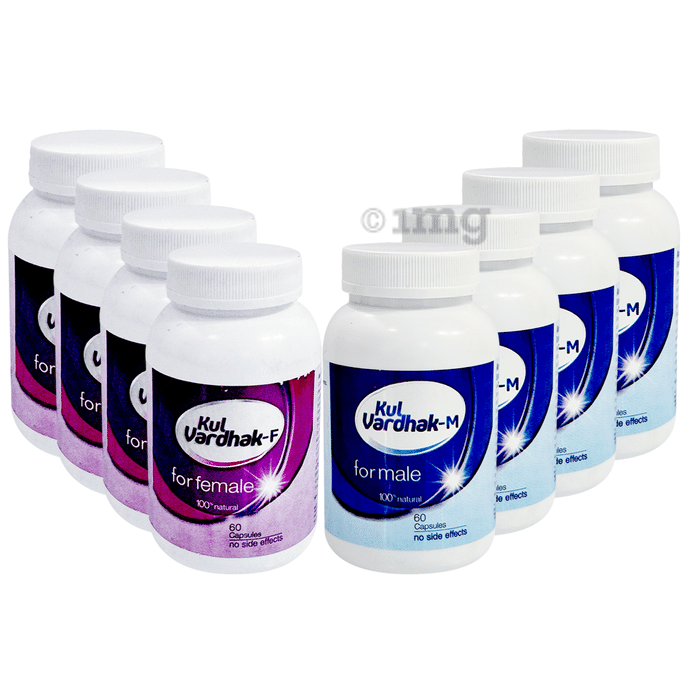 Amulya Combo Pack of Kulvardhak-F Capsules (60) & Kulvardhak-M Capsules(60)
