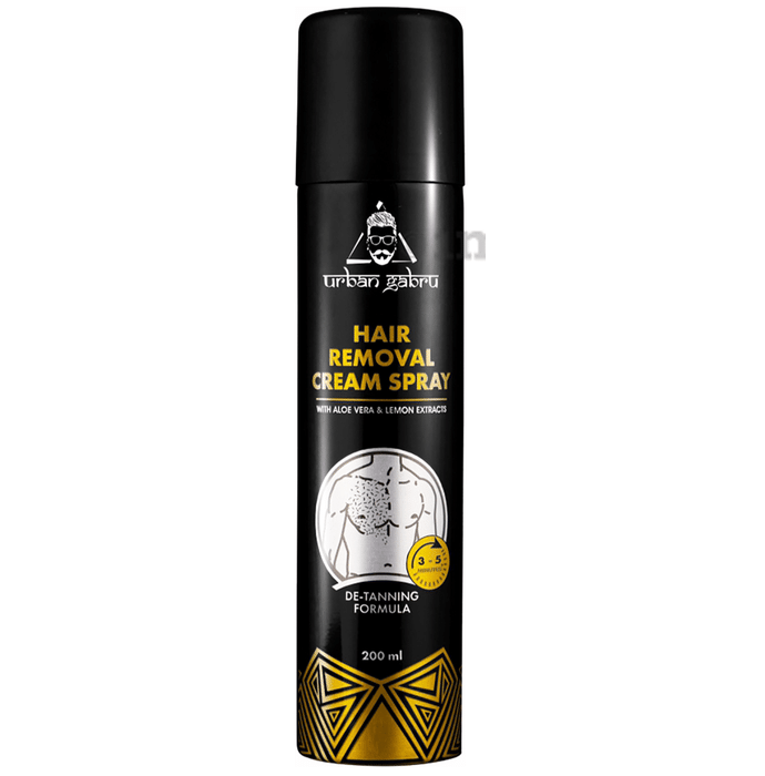 Urban Gabru Hair Removal Cream Spray with Aloe Vera & Lemon Extract