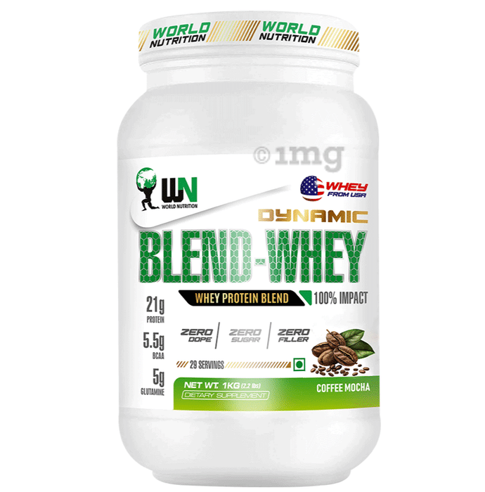 WN World Nutrition Dynamic Blend-Whey Protein Blend Powder Coffee Mocha