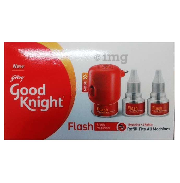 Good Knight Gold Flash Liquid Vapourizer with 2 Gold Flash Refills (45ml Each)