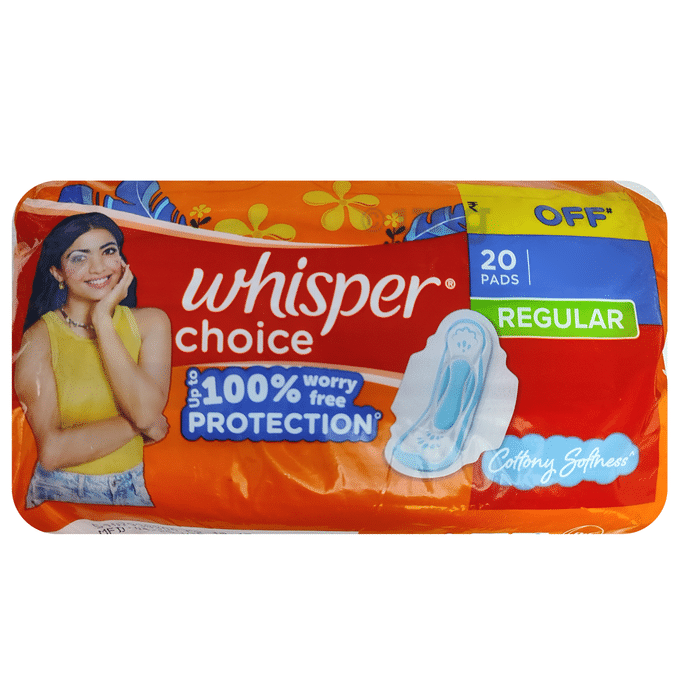 Whisper Choice Wings Sanitary Pads Regular