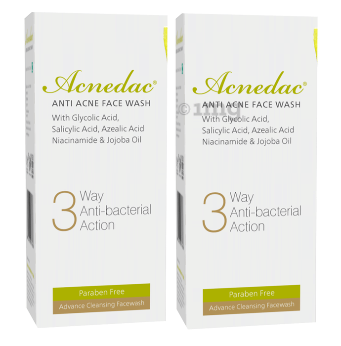 Acnedac Anti Acne Face Wash (100ml Each)